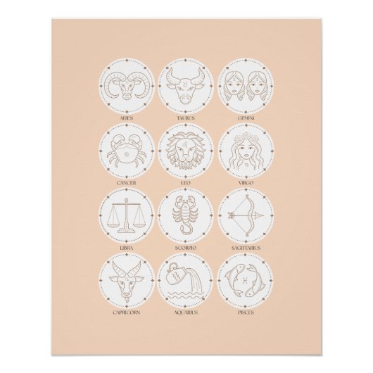 Dierenriem tekenen 5 perfect poster (Voorkant)