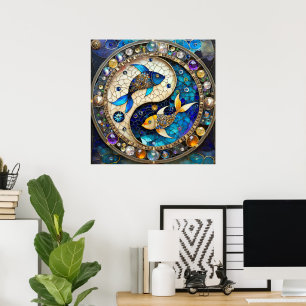 Dierenriem - Vissen Yin en Yang Poster