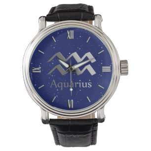 Dierenriem voor Waterman op Deep Midnight Blue Horloge