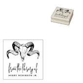 Dierenschedel uit de bibliotheek van op maat gemaa 	rubberstempel (Gestempeld)