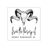 Dierenschedel uit de bibliotheek van op maat gemaa 	rubberstempel (Afrduk)