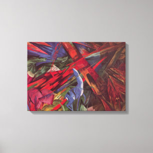 Dierenschikkingen van Franz Marc, Vintage Cubisme  Canvas Afdruk