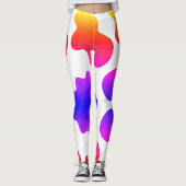 Dierenstift met multicolor-regenboogontwerp leggings (Voorkant)