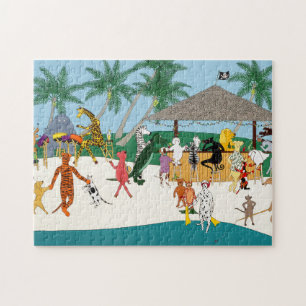 Dierenstrandfeest 11x14 legpuzzel