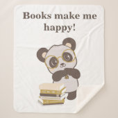 Dierenthema lezen Nook Decor Sherpa Deken (Voorkant)