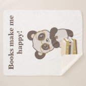 Dierenthema lezen Nook Decor Sherpa Deken (Voorkant (horizontaal))