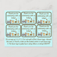 Dierentreinen Baby shower voor Labels