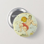  dierentuin, astrologie Aquarius constellatie Ronde Button 5,7 Cm (Voorkant /achterkant)