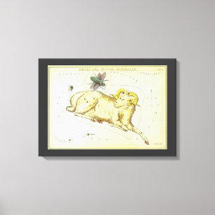 dierentuin, astrologie Aries Ram Constellation Canvas Afdruk