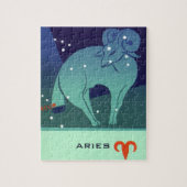 dierentuin, astrologie Aries Ram Constellation Legpuzzel (Verticaal)