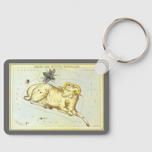  dierentuin, astrologie Aries Ram Constellation Sleutelhanger (Voorkant)