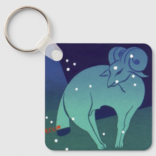  dierentuin, astrologie Aries Ram Constellation Sleutelhanger (Voorkant)