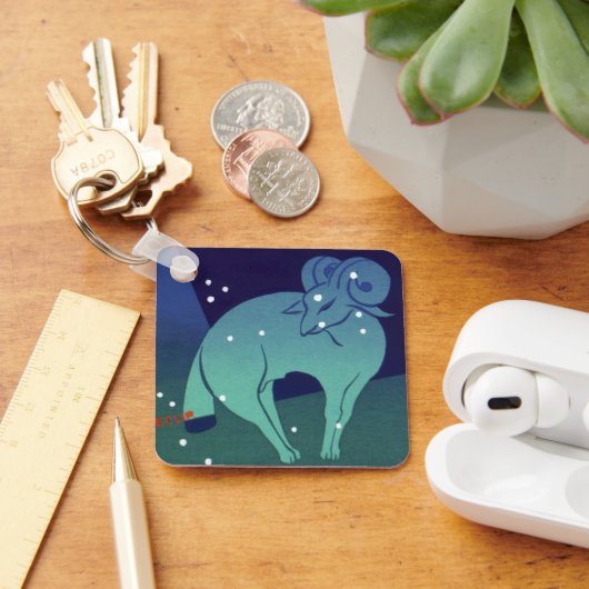  dierentuin, astrologie Aries Ram Constellation Sleutelhanger (Bureau)