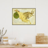 dierentuin, astrologie Capricorn constellatie Poster (Keuken)