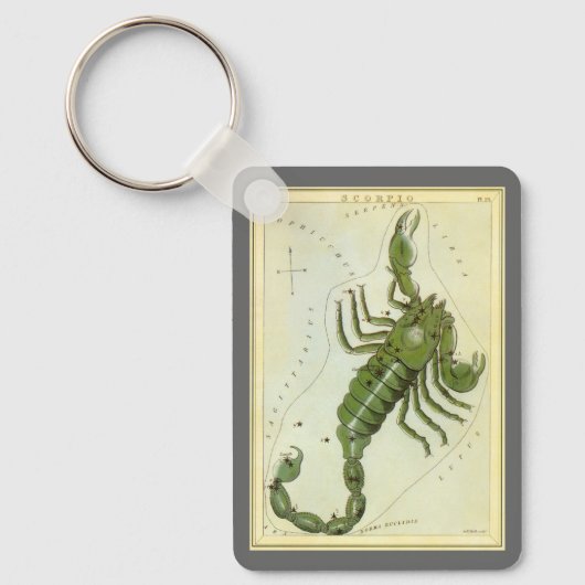 dierentuin, astrologie Scorpio constellatie Sleutelhanger (Voorkant)