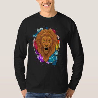 Dierentuin Dier Leeuw Afrika Safari Kleurrijke Le T-shirt