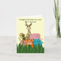 Dierentuin Dier Nieuwe Baby felicitaties