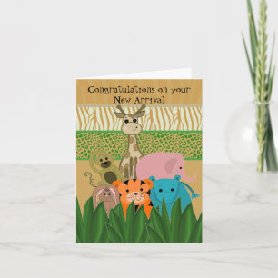 Dierentuin Dier Nieuwe Baby felicitaties Kaart