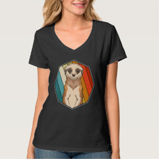 Dierentuin Dier stokstaartje Afrika Safari Retro S T-shirt