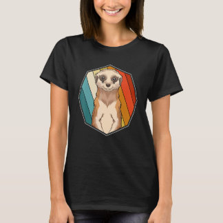 Dierentuin Dier stokstaartje Afrika Safari Retro S T-shirt