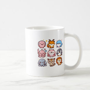 Dierentuin Dieren Cute Cartoon Sticker Koffiemok