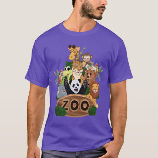 Dierentuin dieren meisje t-shirt