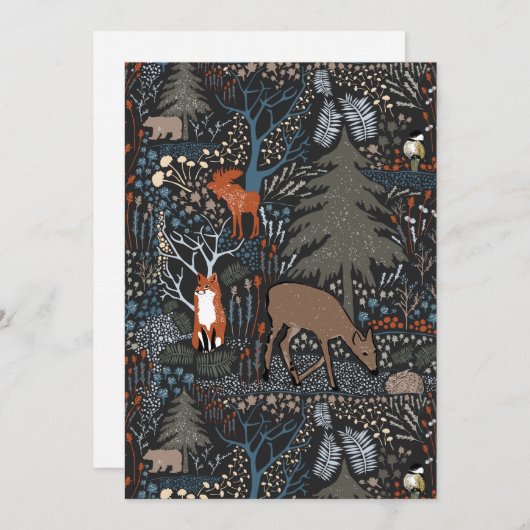 Dierentuin Dieren met de Feestdagen Feestdagenkaart (Voorkant / Achterkant)