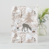 Dierentuin Dieren met Kerst Feestdagenkaart (Staand voorkant)