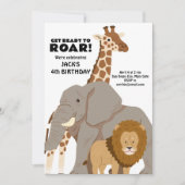 Dierentuin Dieren Verjaardag Kaart (Voorkant)