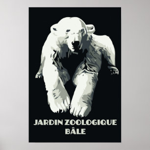 dierentuin en beer van Bazel Poster