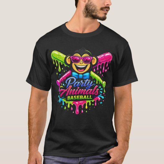 Dierentuin Honkbal Grappig T-shirt (Voorkant)