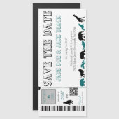 Dierentuin Save the Date Magnetische Uitnodiging (Voorkant / Achterkant)