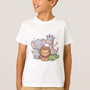 Dierentuin Schattig Dier Kawaii Kind Plezier Wilde T-shirt