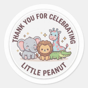 Dierentuin Schattig Dier Kawaii Kinderen Wilde Saf Ronde Sticker