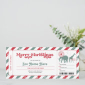 Dierentuin Trip Kerstcadeaubon Kaart (Staand voorkant)