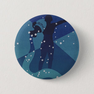 dierentuindigestie, aquariusconstellatie ronde button 5,7 cm