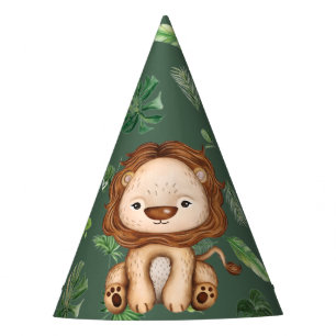 Dierenveer Wild Een Oerwoud Gebogen jongen Feesthoedjes