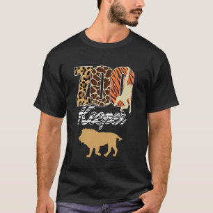 Dierenverzorger Afrikaans Dier Zebra Luipaard Prin T-shirt