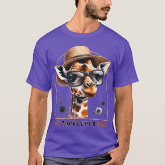 Dierenverzorger Giraffe Safari Zoo Dierenverzorger T-shirt