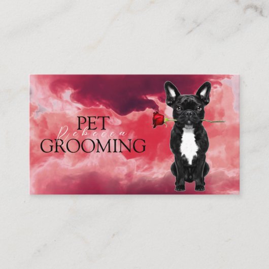 Dierenverzorging Pet Grooming Spa Salon Puppy Visitekaartje (Voorkant)