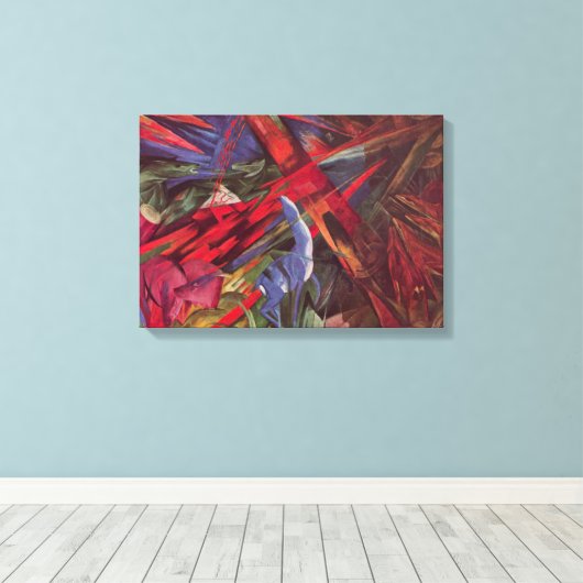 Dierenvesten van Franz Marc,  Cubistische kunst Canvas Afdruk (Insitu (Houten vloer))