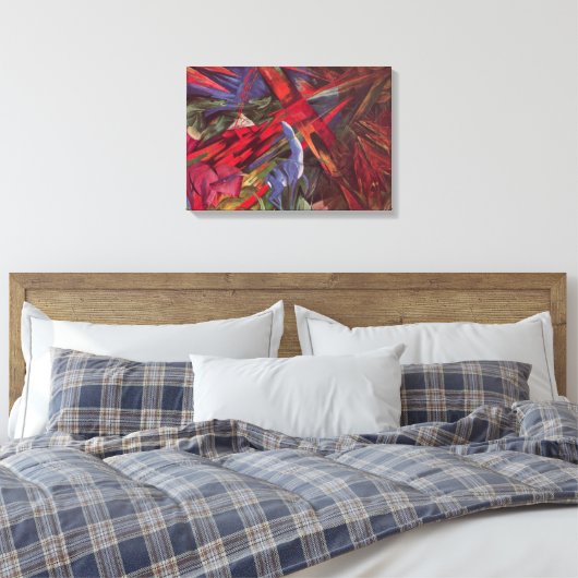 Dierenvesten van Franz Marc,  Cubistische kunst Canvas Afdruk (Insitu (Slaapkamer))