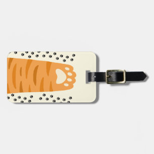 dierenvoetafdruk bagagelabel
