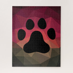Dierenvoetafdruk, katten- en hondenpoot legpuzzel