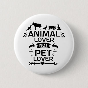 Dierenvriend, geen Pet Lover Ronde Button 5,7 Cm