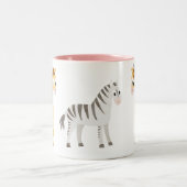 dierenvriend Giraffe en Zebra Tweekleurige Koffiemok