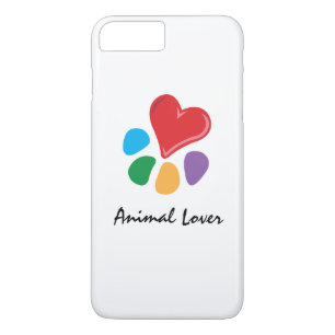 Dierenvriend_Heart-Paw_Love Uw Geesten! iPhone 8 Plus / 7 Plus Hoesje