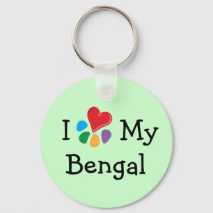 dierenvriend_I Heart My Bengal Sleutelhanger