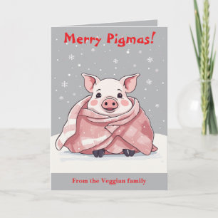 Dierenvriend Kerst Lieve Varken Ingepakt In Een De Kaart