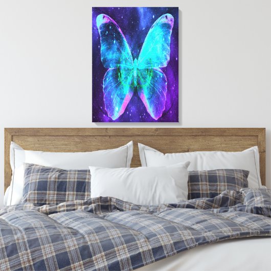 Dierenvriend met butterfly-lade | Botervliegenlief Canvas Afdruk (Insitu (Slaapkamer))